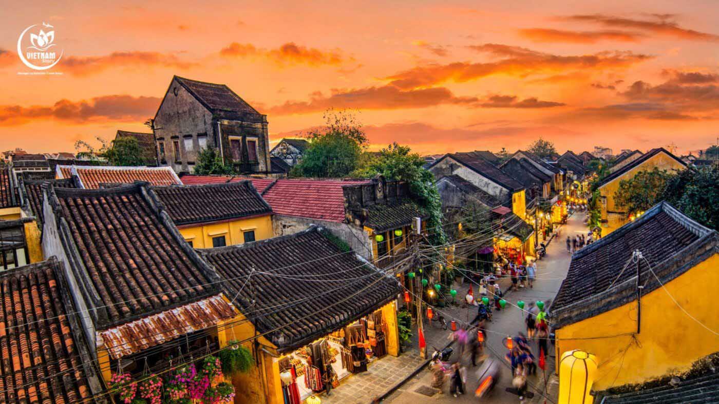 Enjoying a beautiful sunset in Hoi An ancient town, perfect for Indian honeymooners.