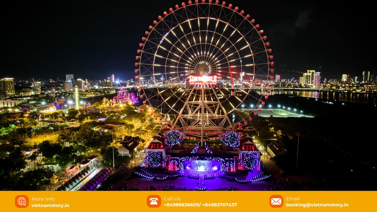 Asia Park in Da Nang showcases Asian cultures alongside theme park rides.