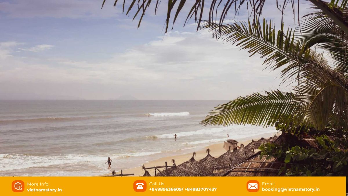 Relaxed atmosphere at An Bang Beach near Hoi An, a popular choice among beaches in Vietnam.