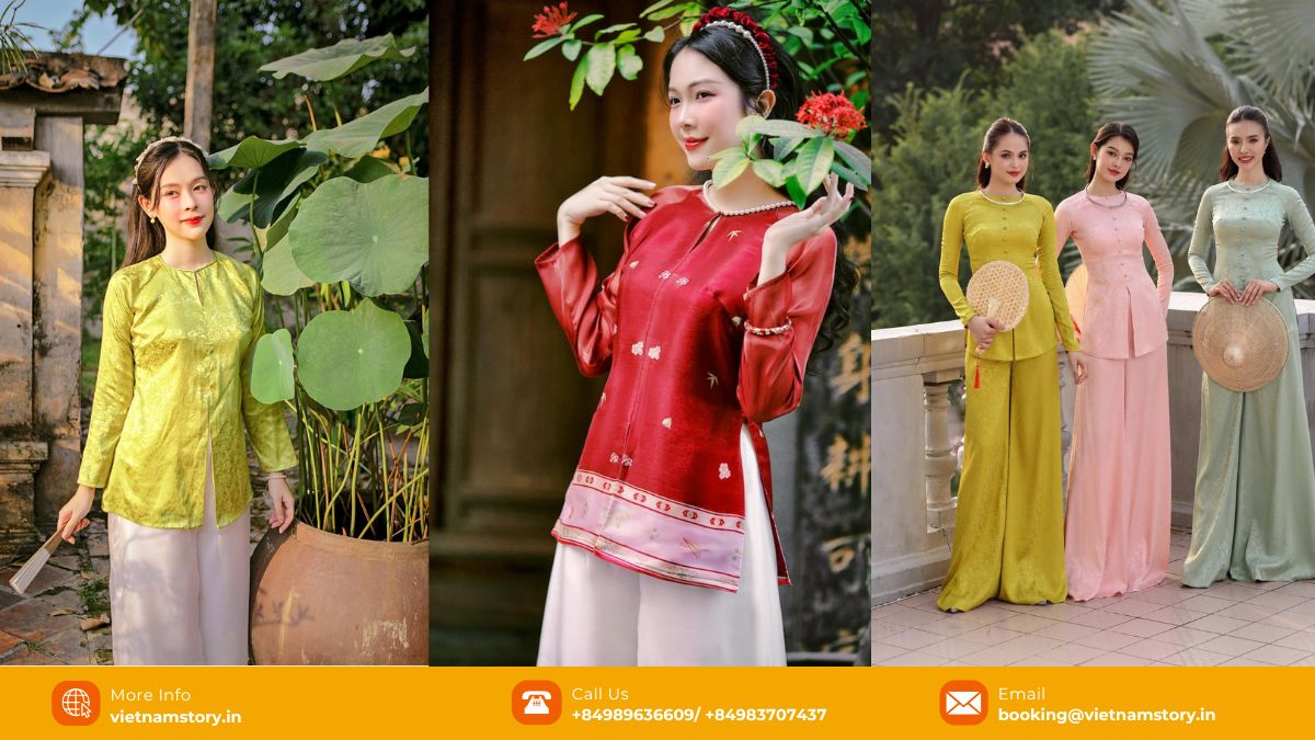 Woman wearing the simple and practical Ao Ba Ba, traditional Southern Vietnamese garment