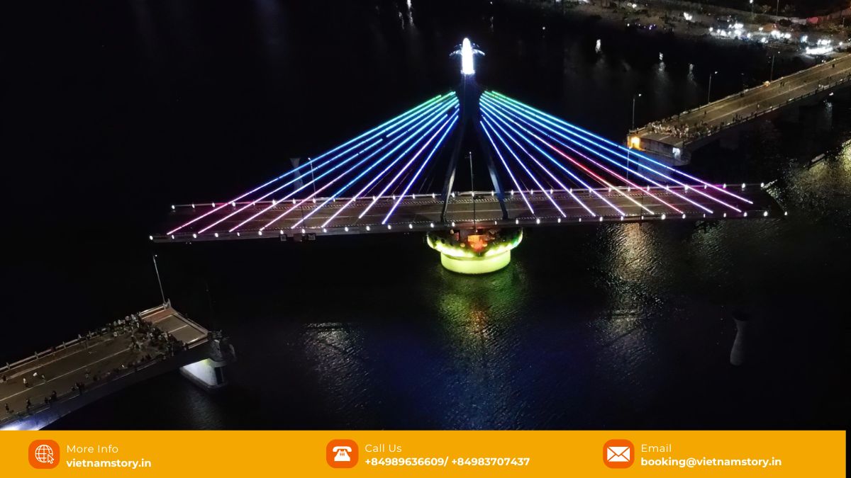 Han River Bridge Danang Vietnam swing bridge Cau Song Han