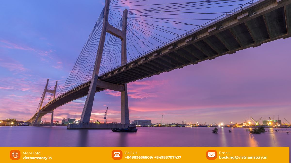 Phu My Bridge Ho Chi Minh City Vietnam cable-stayed Saigon River
