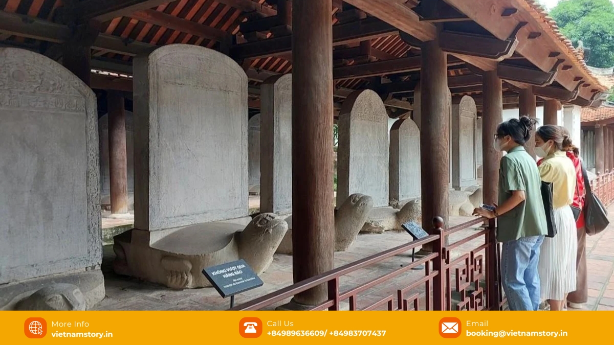Van Mieu Quoc Tu Giam: A Must-Visit Guide to Hanoi's Temple of Literature 2025 4 The steles are placed on the back of stone turtles, the symbol of the immortality of the national quintessence