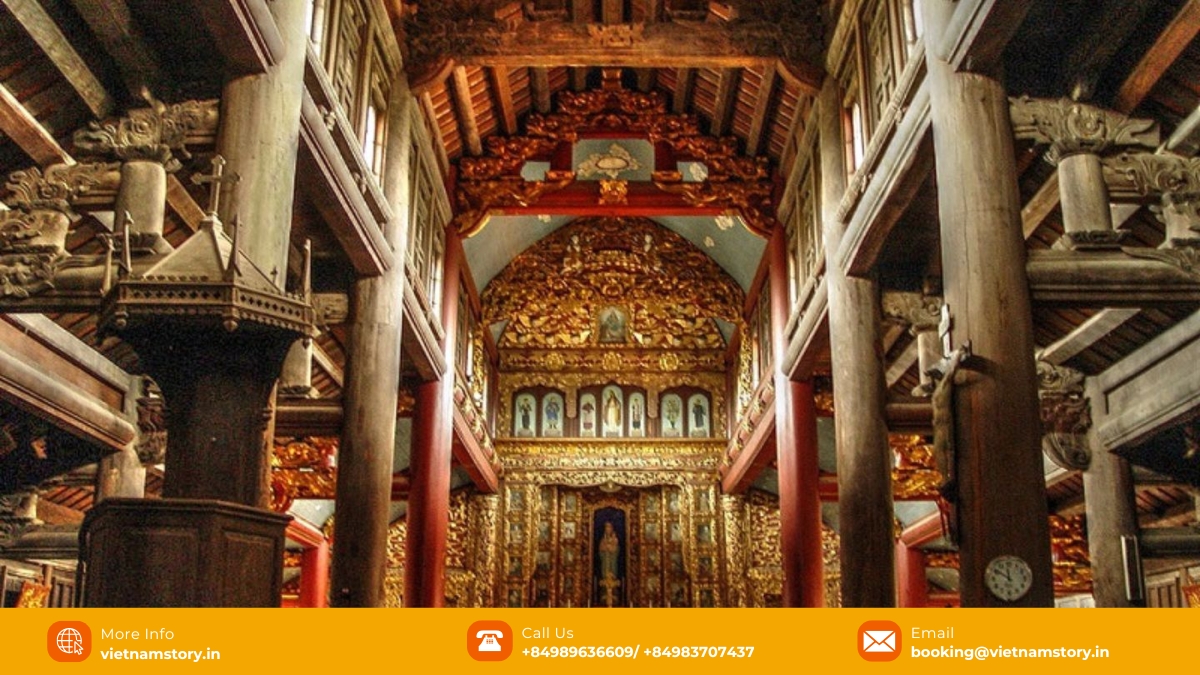 The blend of Western and Eastern architecture is evident in Phat Diem Cathedral 