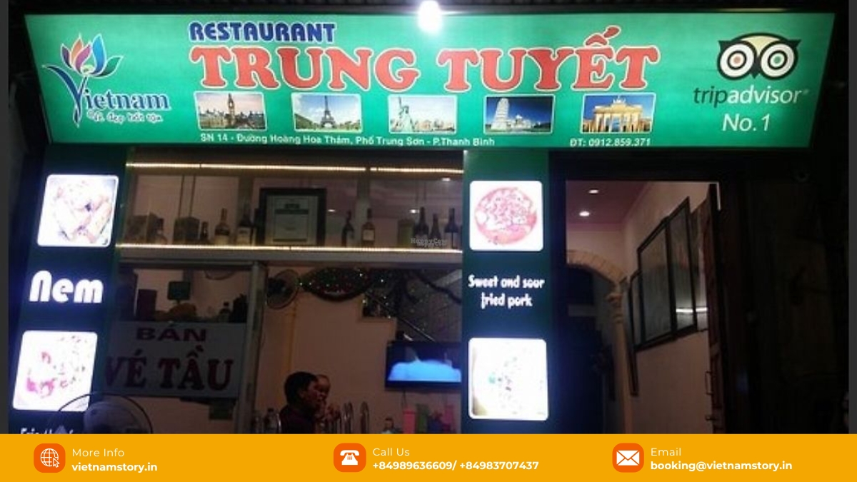 If you are wondering “Ninh Binh, where to eat?” – come to Trung Tuyet Restaurant