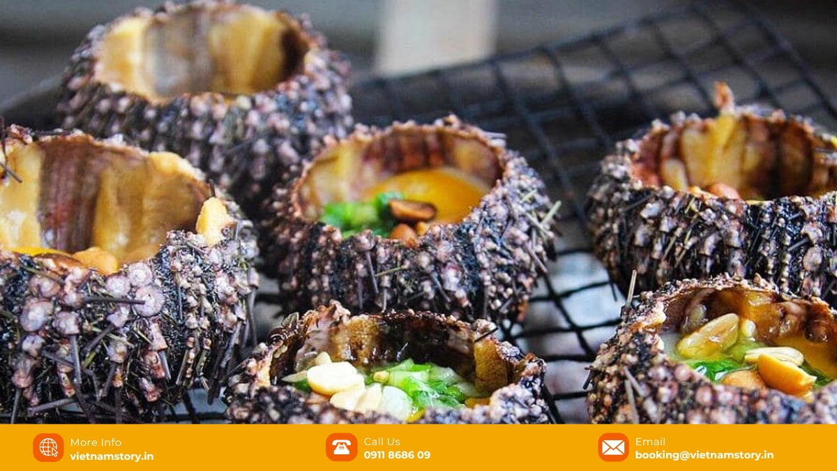 Must-try dish - Grilled Sea Urchi in Phu Quoc night market