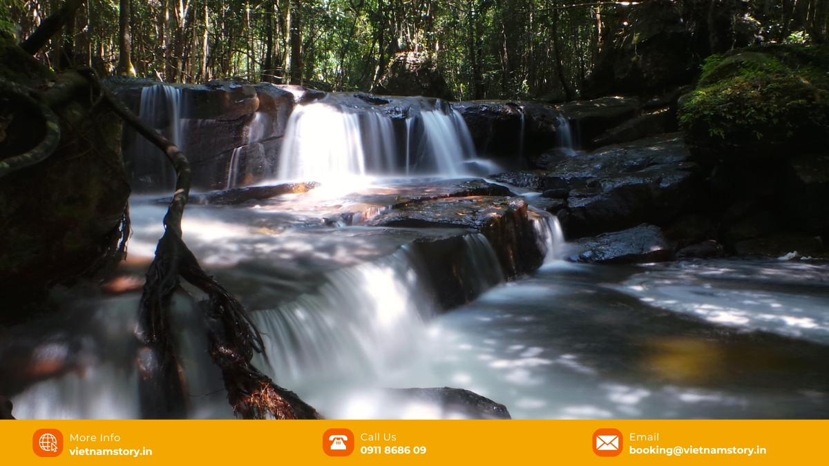 A special Phu Quoc waterfall located deep in the forest