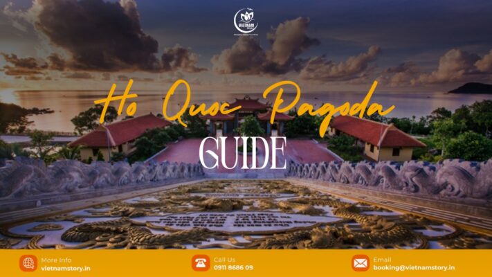 Ho Quoc Pagoda on Phu Quoc Island boasts the intricate architectural details of the Ly – Tran dynasties and offers serene ocean views.
