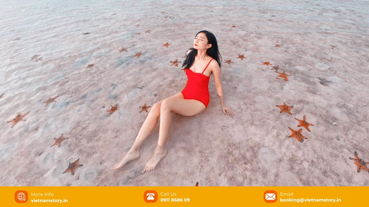 The shallow water makes Starfish Beach very child-friendly