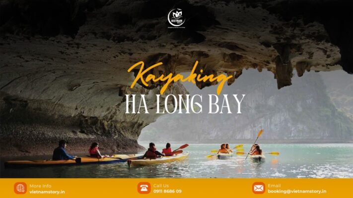 Kayaking in Ha Long Bay and delve into the heart of this UNESCO World Heritage Site to witness stunning natural beauty and immerse yourself in local culture.