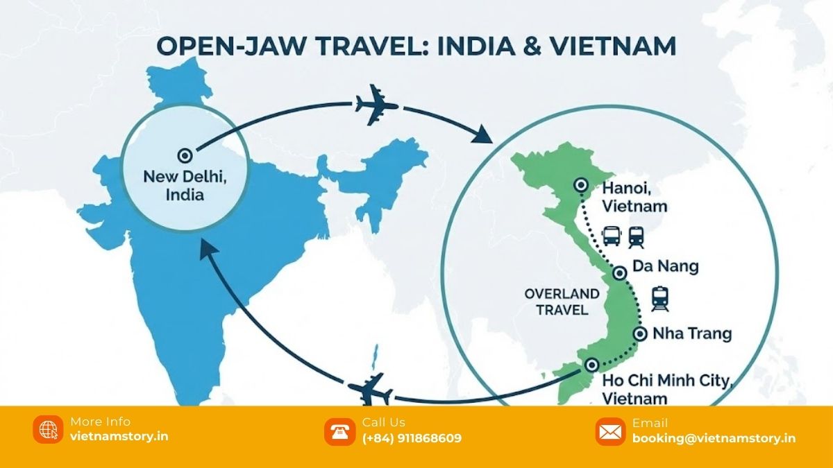 Flights & How to Reach Vietnam from Delhi (DEL): Direct Flights, Best Connections & Where to Fly Into 5 Open jaw flight from Delhi to Vietnam Hanoi in Ho Chi Minh out