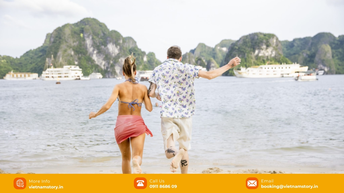 Titov Island: A Guide to the "Jewel in the Crown" of Ha Long Bay 7 Ti Top Beach is exceptionally suitable for swimming