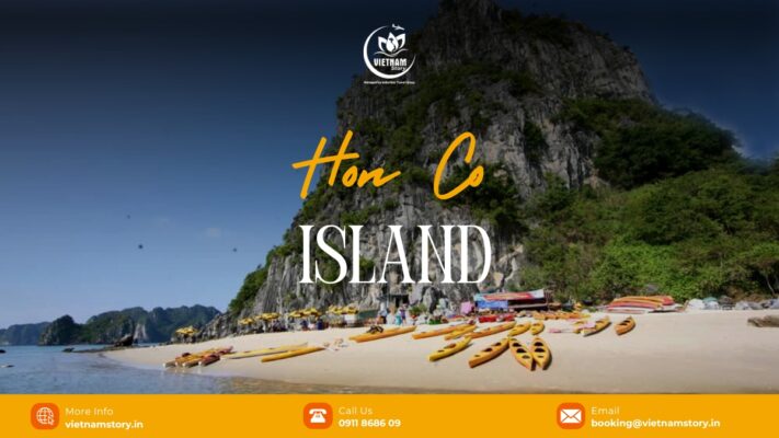 Hon Co Island (also known as Co Island) is a beautiful small island located in the Red Island area of ​​Bai Tu Long Bay, Quang Ninh province.